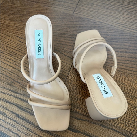 Steve Madden Shoes - Steve Madden Women's Cream Heeled Sandals